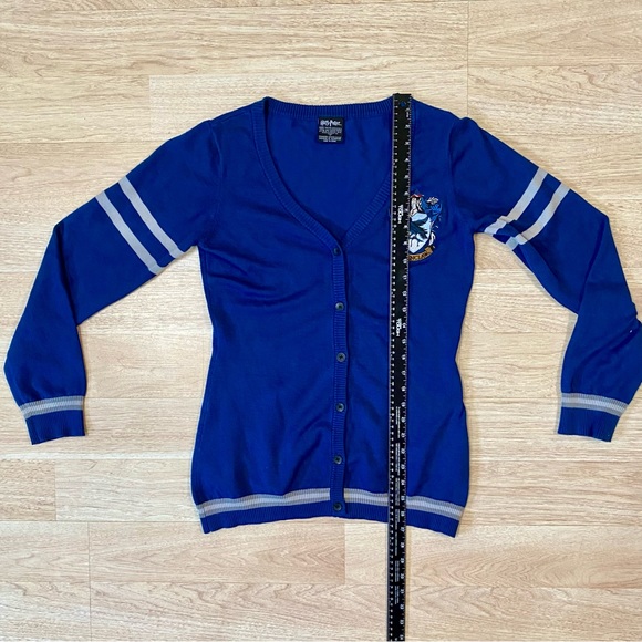 Harry Potter Ravenclaw House Open Front Cardigan Sweater Women’s Junior Medium - Picture 6 of 10